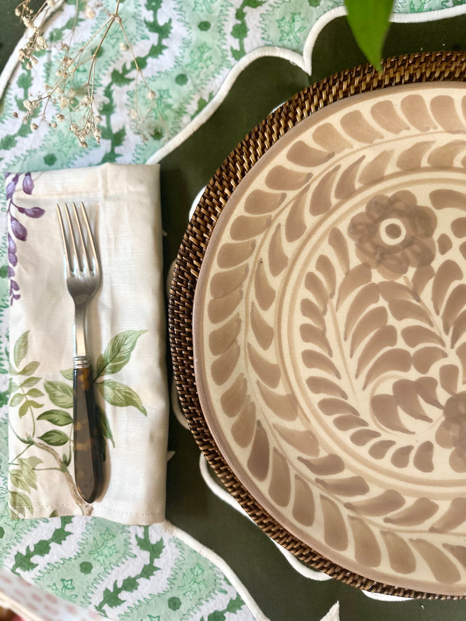 Taupe Large Dinner Plate